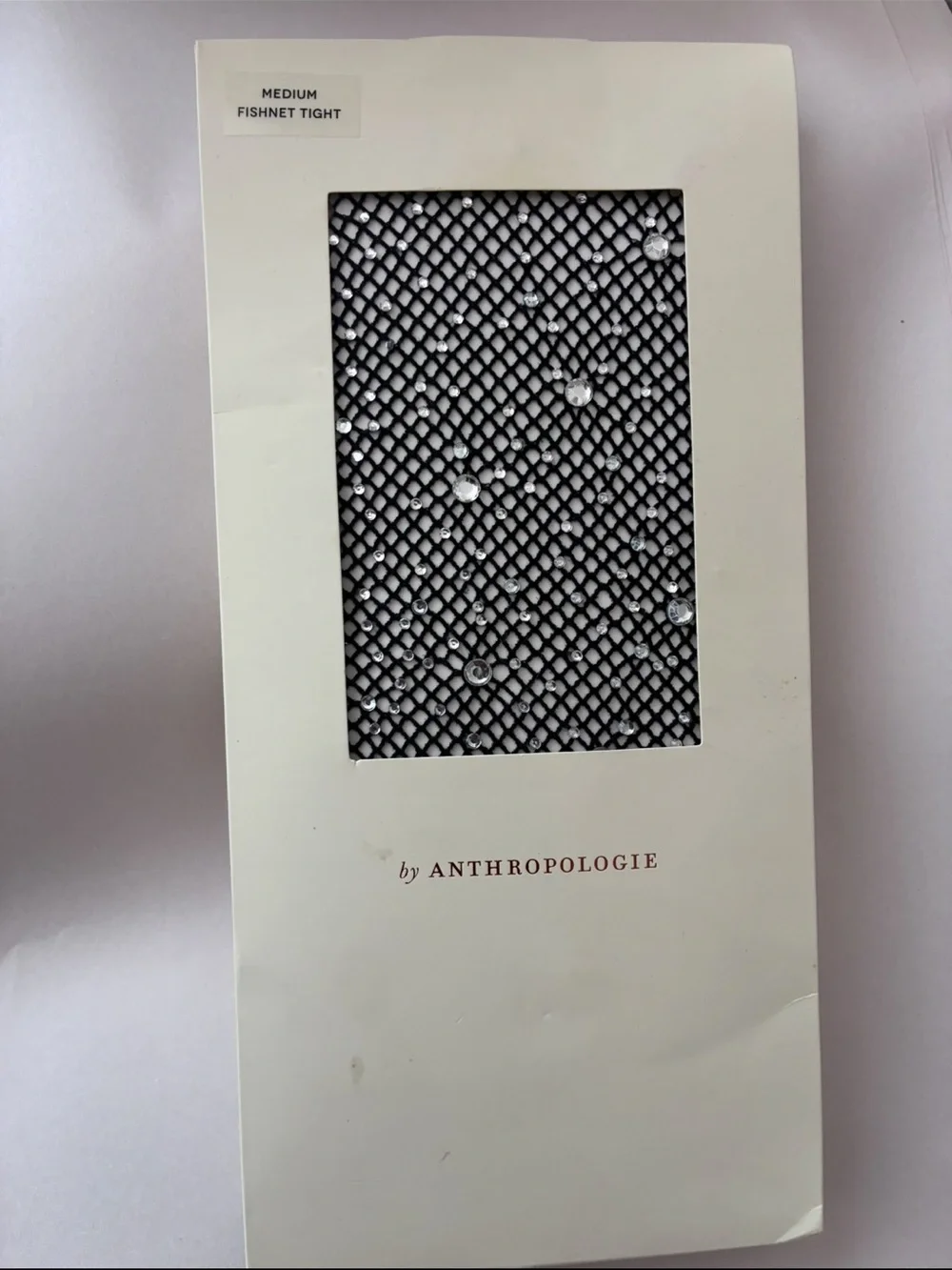 Anthropologie Medium Black Fishnet Tights Sz M